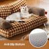 Fluffy Cat Bed for Indoor Cats, Washable Dog Beds for Small & Medium Pets, Soft Plush Cat Couch with Non-Slip Bottom - 2 of 4