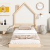 Montessori Floor Bed, House Shaped Bedframe with Headboard and handrails - 2 of 4
