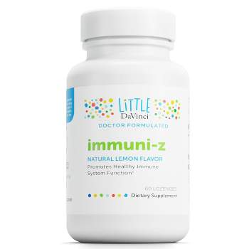 Little DaVinci Immuni-z - Kids Zinc Lozenge to Support Immune Health, Throat Tissue, Brain Health* - Lemon Flavor - 60 Lozenges