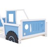 Sapphtopaz Car-Shaped Bed Frame for Kids with Headboard Platform Bed with Wheels and Slats for Boys & Girls, Bedroom, Nursery - 3 of 4
