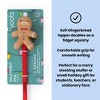 Yoobi Holiday Novelty Ballpoint Pen Gingerbread Squishy Topper Pen 1.0mm Black Ink Stocking Stuffer - 2 of 4