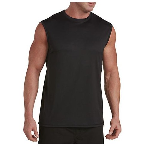 Harbor Bay Muscle Swim T-shirt - Men's Big And Tall Black 3x Large Tall ...