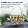 Syemin Firewood Racks and Carriers with Fireplace Tools, Indoor Outdoor Firewood Holder Wood Stove Wood Storage Log Rack, Black, 15.3"*15.3"*26.8" - 4 of 4