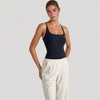 Anna-Kaci Active Women's Fitted Square Neck Tank Top with Built-In Bra and Racerback Design for Active and Casual Comfort - 2 of 4