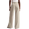 Women Wide Leg Pants High Waisted Dressy Pants with Pockets Front Pleated Straight Leg Tailored Pants Business Casual Work Trousers - 2 of 3