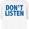 It's Happy Bunny Be Happy Don't Listen Crew Neck Short Sleeve Women's White T-shirt - 4 of 4