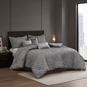 NicBex 7 PCS Comforter Set,Jacquard Bedding Set with 1 Comforter,2 Shams,1 Bedskirt,3 Decorative Pillow,Quilt Sets for All Seasons - 1 of 4