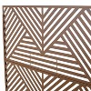 PAGED Decorative Screen Modern Partition Panel, Metal Fence Privacy Screen with Hollow Rectangular Pattern for Garden Room Divider, 76" H×48" W - 3 of 4