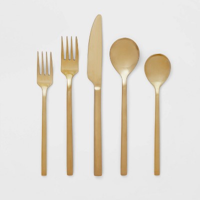 20pc Ashby Flatware Set Champagne - Threshold™