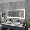 LED Front Light Bathroom Vanity  Mirror, 3 Color Temperatures, Anti-fog , Wall Mounted Frameless Make Up Mirror - 3 of 4