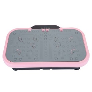 VisioGear Vibration Plate Fitness Platform with Handle, Fat Burning, and Weight Loss for Home Gym Exercise, Pink & Black, 22.4"*13.8"*5.5" - 1 of 4