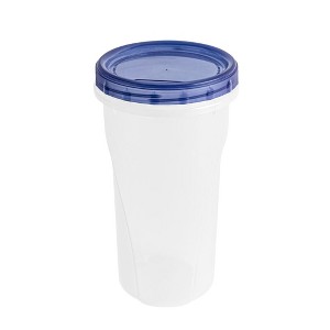 48 Oz Large Deli Food Storage Containers with Screw and Seal Lids – 48 Oz Stackable, Reusable, Microwave & Dishwasher Safe Plastic Canisters - 1 of 2