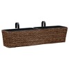 vidaXL 1/2x Garden Plant Pots Water Hyacinth Brown Outdoor Raised Bed Plant Box - 3 of 4