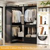 Aheaplus Corner Closet Organizer with 2 Hanging Rods, Wardrobe System with Shoe Shelf - 3 of 4