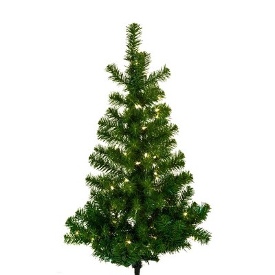 Kurt Adler 4' Pre-Lit Norway Pine LED Wall Tree