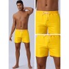 INSPIRE CHIC Men's Casual Lightweight Solid Color Elastic Waist Drawstring Summer Beach Board Shorts - 4 of 4