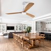 Solid Wood Ceiling Fan With Remote And LED Light, Modern Farmhouse Ceiling Fan With Reversible DC Motor For Indoor Or Outdoor Use - 2 of 4