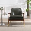 Christopher Knight Home Freja Modern Faux Leather and Wood Accent Chair - 2 of 4