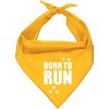 Parisian Pet 'Born to Run' Bandana - Fashionable, Soft, Comfortable Yellow Bandana for Dogs & Cats - 3 of 4