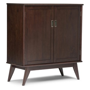 Tierney Solid Hardwood Mid Century Medium Storage Cabinet Medium Auburn Brown - Wyndenhall