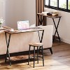 41.3/33.5" Industrial Narrow Console Table, 2-Tier Entryway Wood Table w/Metal Frame for Entryway, Hallway, Living Room - 4 of 4