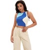 INSPIRE CHIC Women's Color Block Summer Crew Neck Ribbed Sleeveless Crop Going Out Tank Tops - 3 of 4