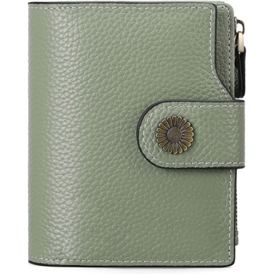 BEAFUP Wallet for Women - RFID Blocking Bifold Leather Wallet with 16 Card Slots & Zipper Pocket,Easy-to-Use