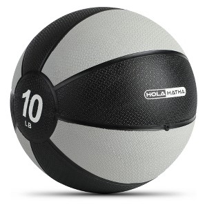 HolaHatha 10 Pound Medicine Exercise Ball for Rehabilitation or Working Out, Versatile Use for Upper, Lower, and Full Body Workouts, Multicolor - 1 of 4