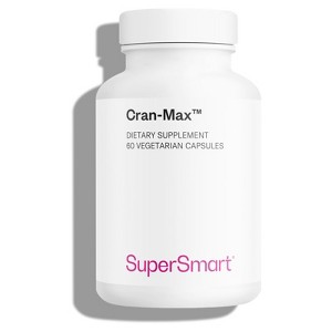 SuperSmart Cran-Max 500mg per Day - Patented Cranberry Supplement - High Concentration | Non-GMO & Gluten Free - 60 Vegetarian Capsules - 1 of 4