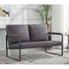 AndMakers 49.2 in. W Square Arm Linen Blend Modern Straight Sofa - 2 of 4