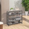 Shoe Rack, 5-Tier Shoe Storage Organizer with 4 Metal Mesh Shelves£¬Entryway large shoe rack - 3 of 4