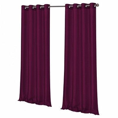 Purple Faux Silk Sheer Grommet Window Panel, 52 x 84