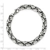 Black Bow Jewelry Men's 8mm Stainless Steel Fancy Oval Cable Chain Bracelet, 8.25 Inch - 4 of 4