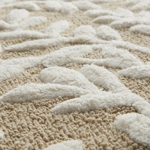 Vynxaria Cotton Tufted Bath Rug - Soft, Absorbent, Floral Design, Oeko-Tex Certified - 1 of 4