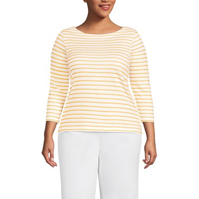 Lands' End Women's Mariner Jersey Boatneck Top