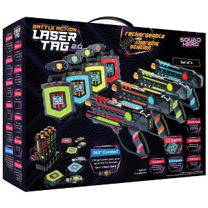 Squad Hero Rechargeable Laser Tag Toy Gift - 4 Blasters & Vests - Ages 8+, Birthday Gifts for Boys - 1 of 4