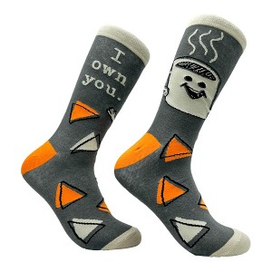 Crazy Dog T-Shirts Men's I Own You Coffee Socks Funny Caffeine Addict Novelty Footwear - 1 of 4