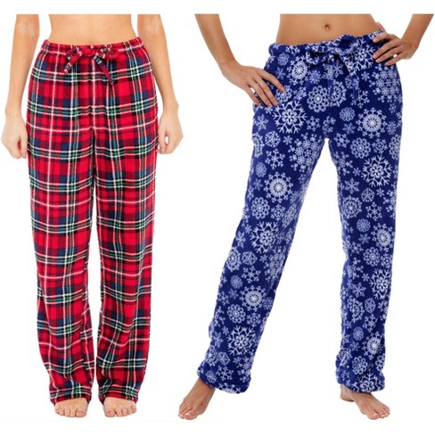 Women's 2-pack Lounge Pants Comfortable Pajama Pants Plaid Pajama Pants  With Pocket Drawstring Pajama Pants