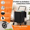 Shopping Cart, Heavy Duty Folding Shopping Cart with Waterproof Liner - 360¡ã Wheels, Dual Basket (Grocery/Laundry/Camping) - 4 of 4