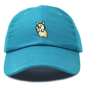 Dalix Leaping Corgi Embroidered Cap Cotton Baseball Hat Nautical Womens - 1 of 4