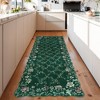 Floral Irregular Edge Carpet Indoor Non Slip Washable Boho Vintage Entry Rug Low Pile Throw Rugs for Entryway - 3 of 4