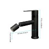 Kumasinova Bathroom Sink Faucet with Swivel Spout,High-Quality Stainless Steel Single Handle Vanity Basin Faucet,6.8"H,Matte Black - 3 of 4