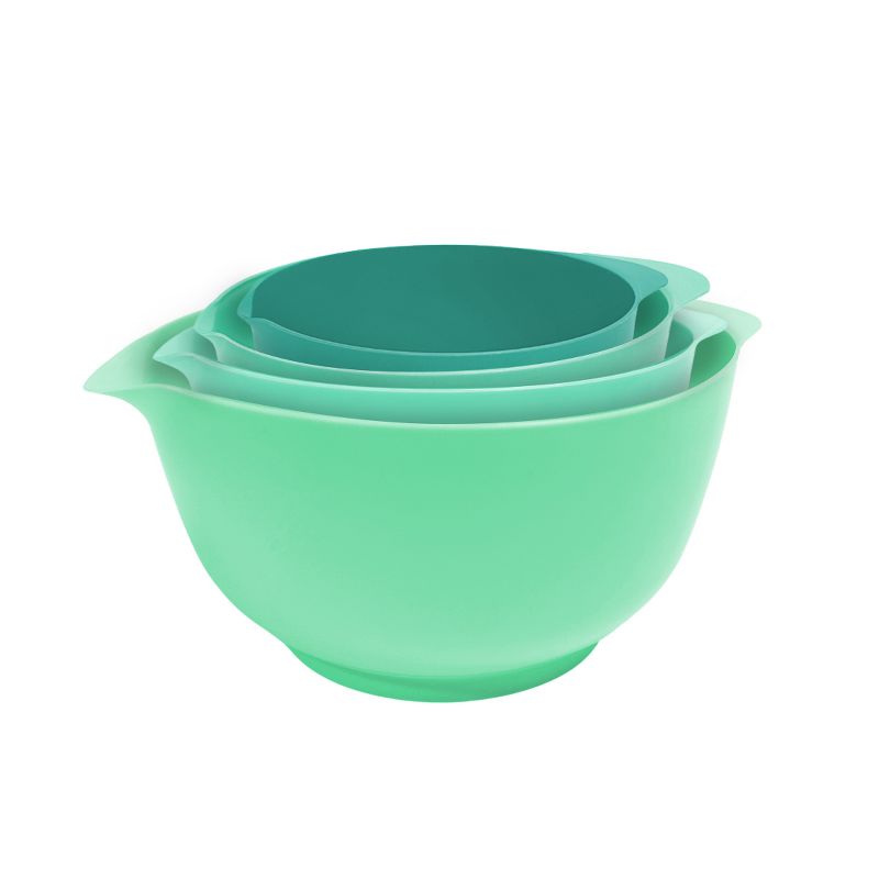 Lexi Home 4-Piece Nested Plastic Mixing Bowl Set with Non-Skid Base, 1 of 4