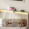 CAVINAS Twin/Full/Queen Size Upholstered Platform Bed Frame with Velvet Headboard & LED Lights,No Box Spring Needed - 4 of 4
