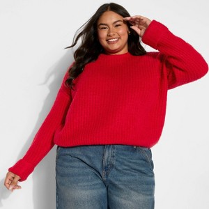 Women's Crewneck Cozy Cocoon Pullover Sweater - Wild Fable™ - 1 of 3