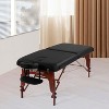 BestMassage Massage Bed Portable 2-Fold Lightweight Lash Bed for Spa Foot Massage Facial Care and Tattoo Services, Black - 2 of 4