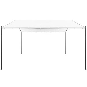 vidaXL Gazebo Outdoor Canopy Tent Patio Pavilion Wedding Party Tent with Roof - White 157.5" x 157.5" - 1 of 4