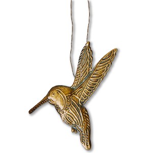 tag Hummingbird Stamped Metal Ornmnt - 1 of 2