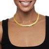 Ross-Simons Italian 8mm 18kt Gold Over Sterling Reversible Omega Necklace - 2 of 4