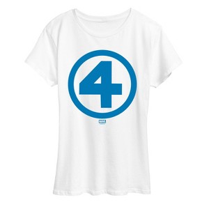 Women's - Marvel - Fantastic 4 Logo Blue Short Sleeve Graphic T-Shirt - 1 of 4